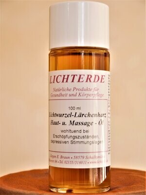 LICHTERDE Lichtwurzel-Lärchenharz Haut- und Massageöl LICHTERDE Lichtwurzel-Lärchenharz Haut- und Massageöl