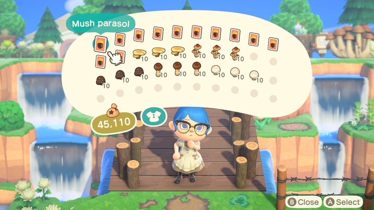 ACNH - Mushroom DIY Set - Full Set of 12 and Mushrooms