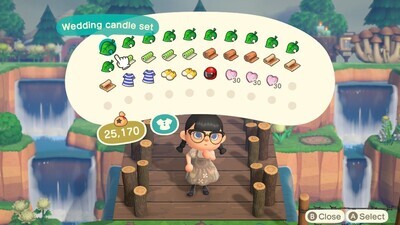ACNH - Full Wedding Set - Furniture, Clothing &amp; Heart Crystals