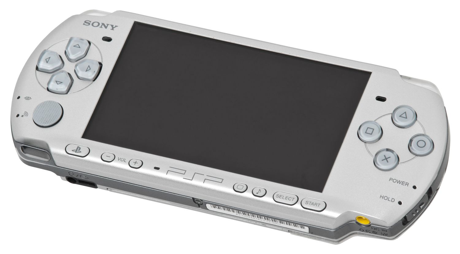Sony PSP 3000 sidabrinis atrištas su 128Gb atminties kortele