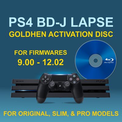 BD-Lapse GoldHen aktyvacijos diskas skirtas PS4