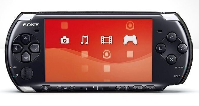 Sony PSP 3000 juodas atrištas su atminties kortele