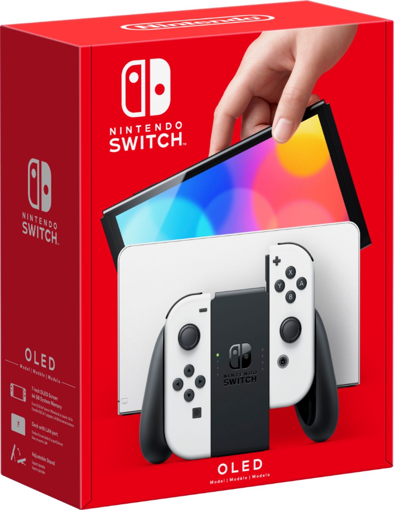 Nintendo Switch OLED atrištas, Red BLUE arba Baltas garantija 12 mėn