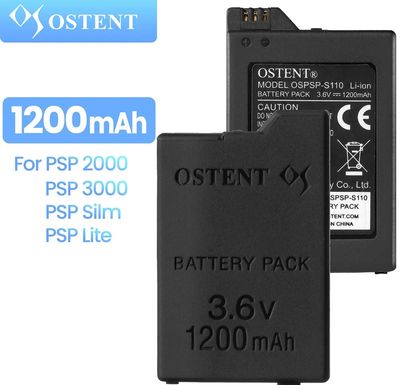 Kokybiška OSTENT 1200mAh baterija skirta Sony PSP 2000 ir 3000