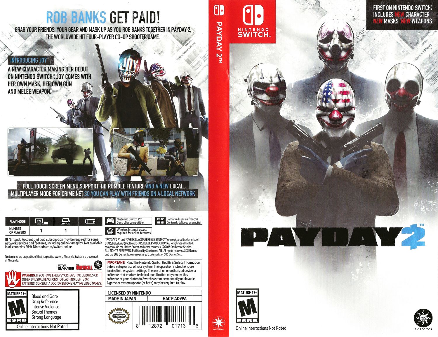 Payday 2 Nintendo Switch