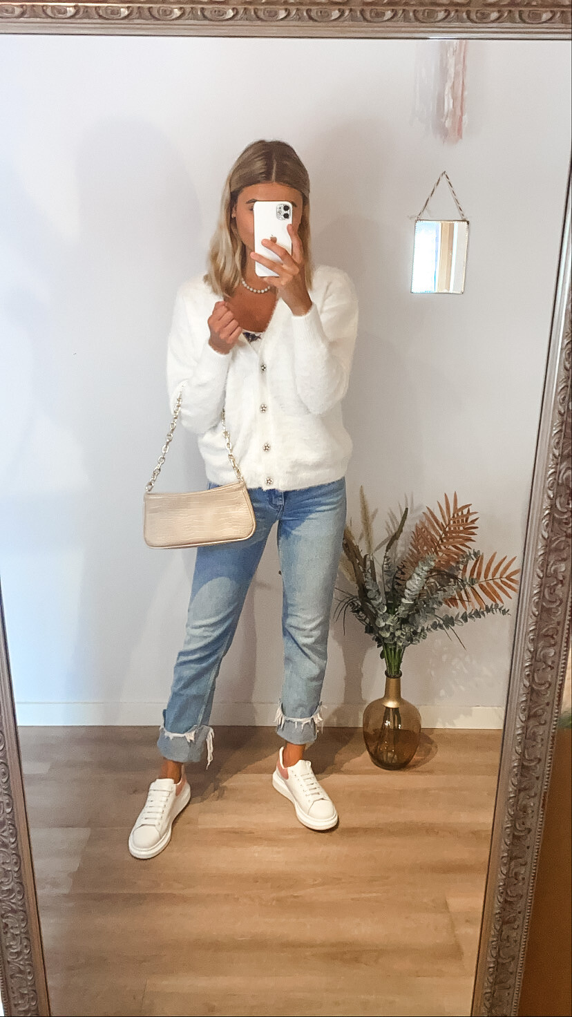 Strickjacke Perle
