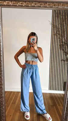Hose mit Denim-Effekt