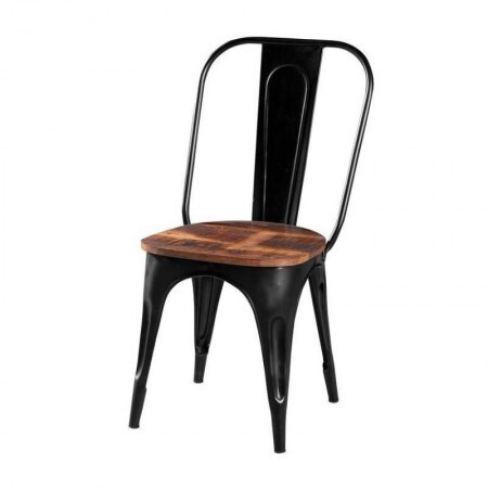 Sedia industrial nera