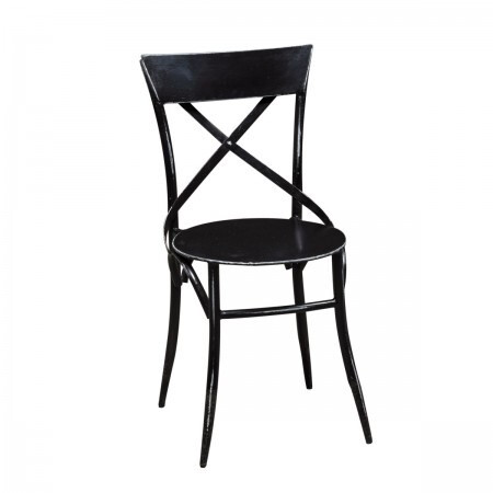 Sedia east side ferro nero/bianco