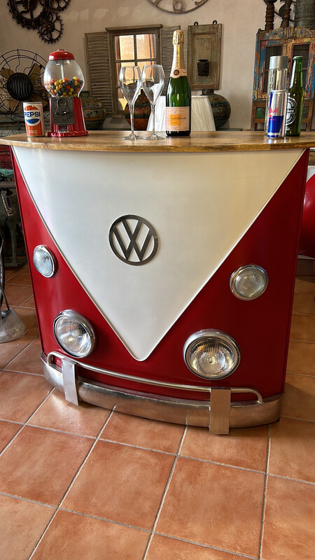 Bancone bar vintage rosso