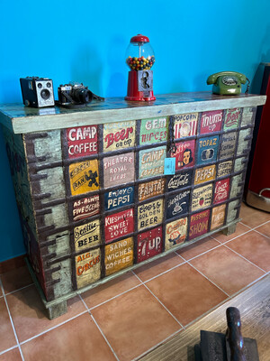 Credenza Vintage dipinta a mano