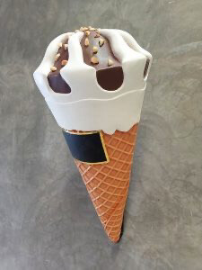 Statua ice cream/staffa in ferro