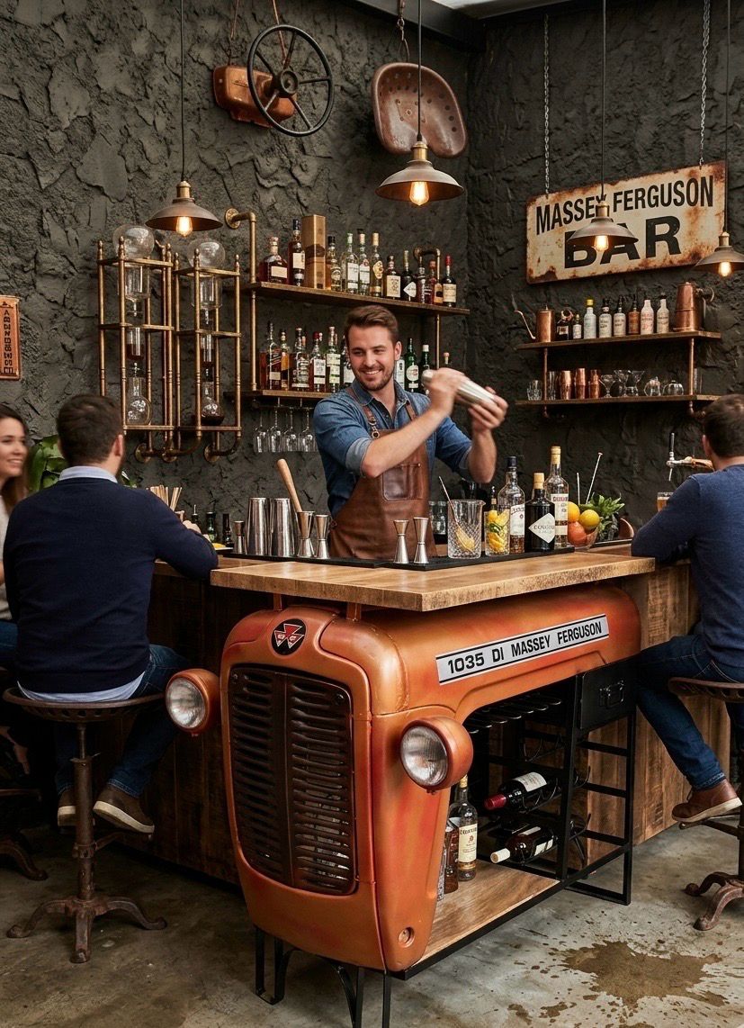 Mobile bar trattore vintage
