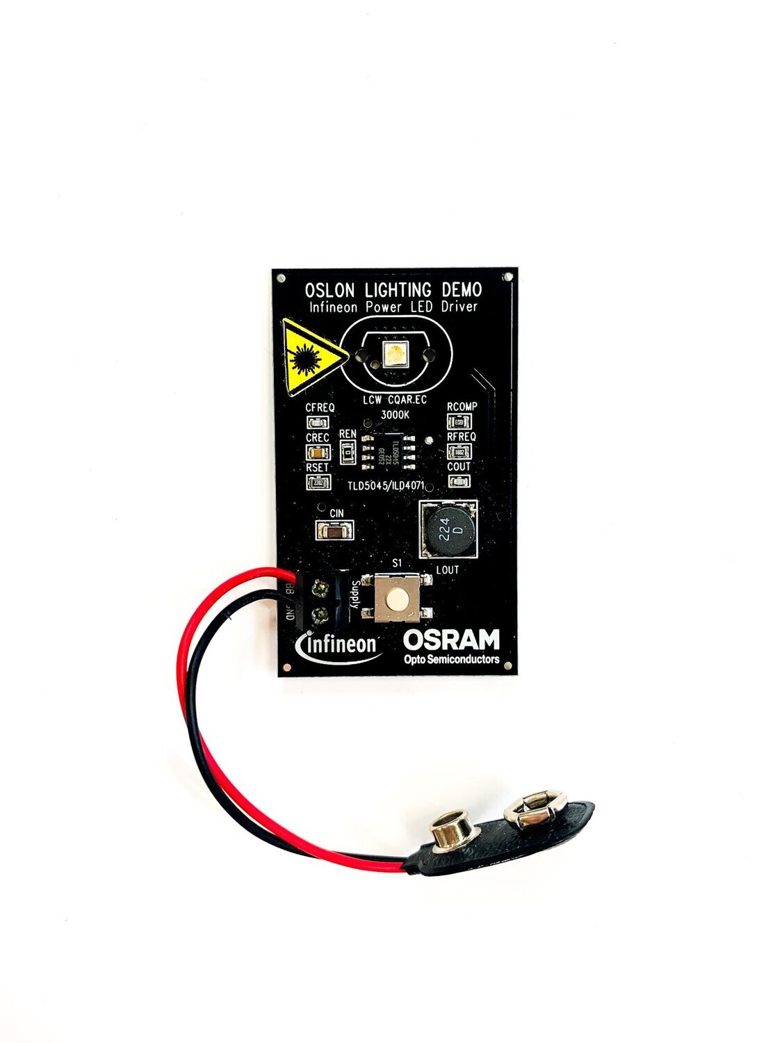 Demo Board LED-Treiber Infineon TLD5045 mit LED Osram Square LCW CQAR.EC