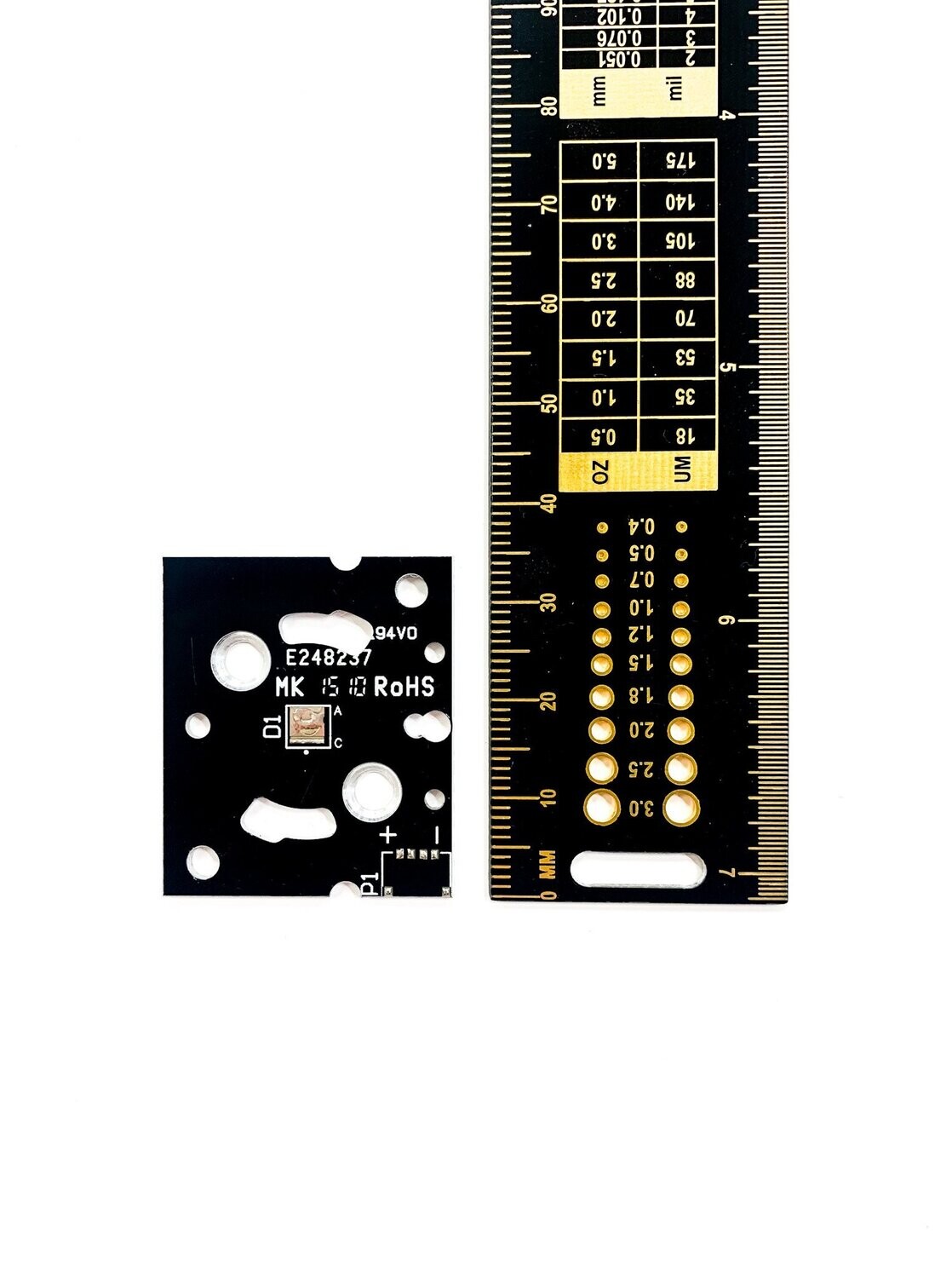 MK 15 10 RoHS / Starplatine für die High Power LED "Luxeon MZ" eckig 35x30
