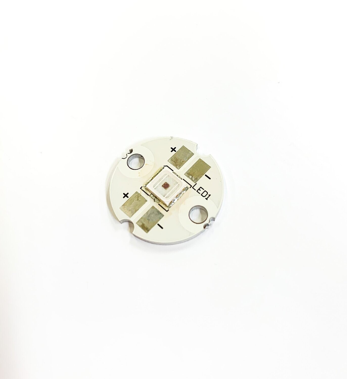 LED SMBD630-1100 rote 630 nm auf einer Alukernplatine rund 20 mm