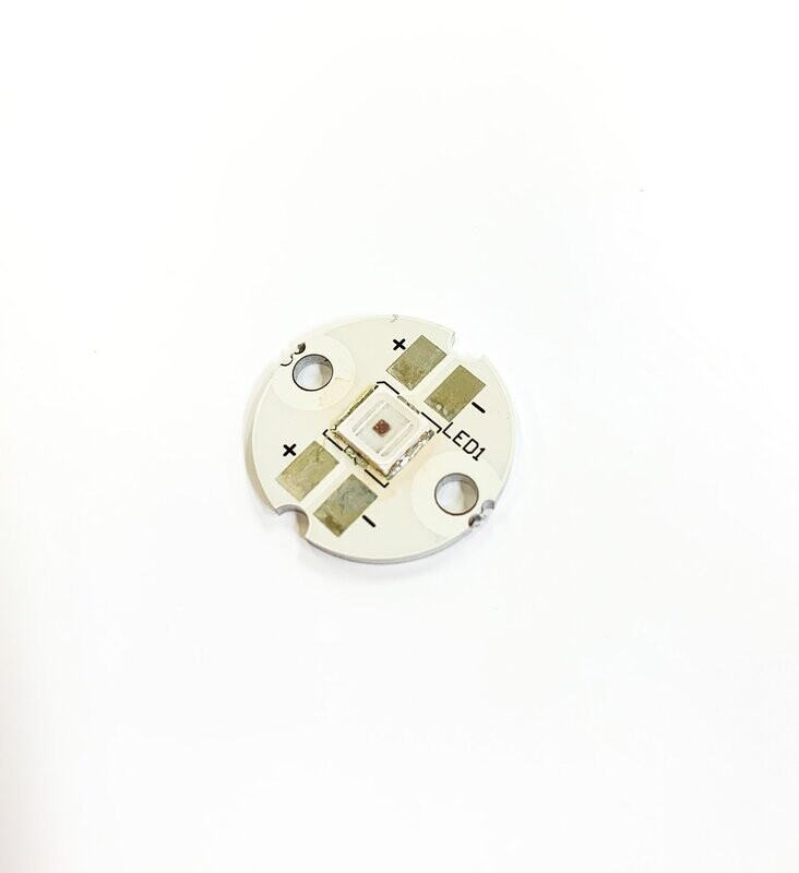 LED SMBD630-1100 rote 630 nm auf einer Alukernplatine rund 20 mm