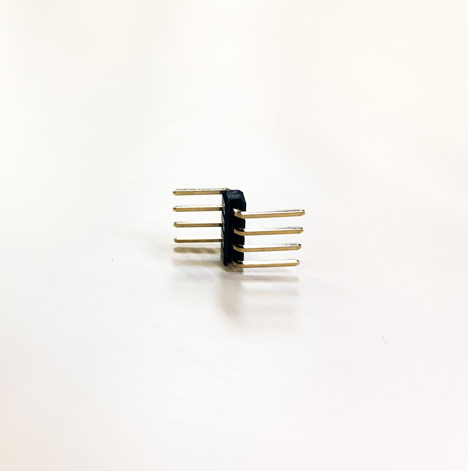 Vergoldete Stiftleiste 2.54mm 4-polig 1-reihig 2x90° Winkel SMD-fähig