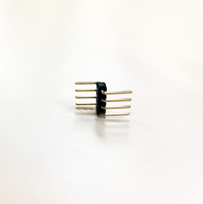 Vergoldete Stiftleiste 2.54mm 4-polig 1-reihig 2x90° Winkel SMD-fähig