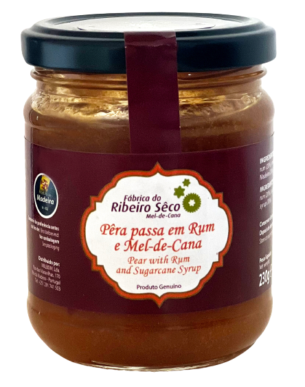 Pêra Passa em Rum e Mel-de-Cana
