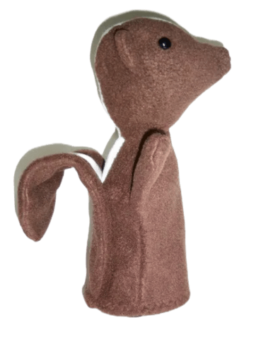 Buddy and Muddy the Twin Brown Skunks Puppet