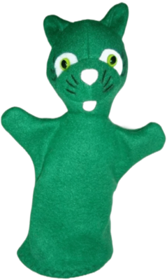 Tootie the Green Kitten Puppet