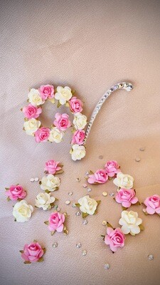 Custom Floral Letter - Cursive