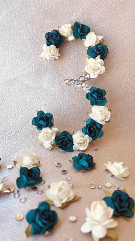 Custom Floral Letter - Number