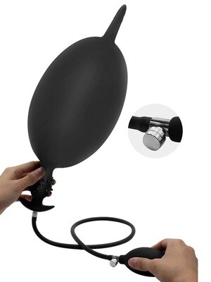 Tapón Anal inflable BDSM, masajeador de próstata, expansor de ano, 5 cuentas, tapón Anal inflado con bolas, Juguetes sexuales para adultos, súper 16cm