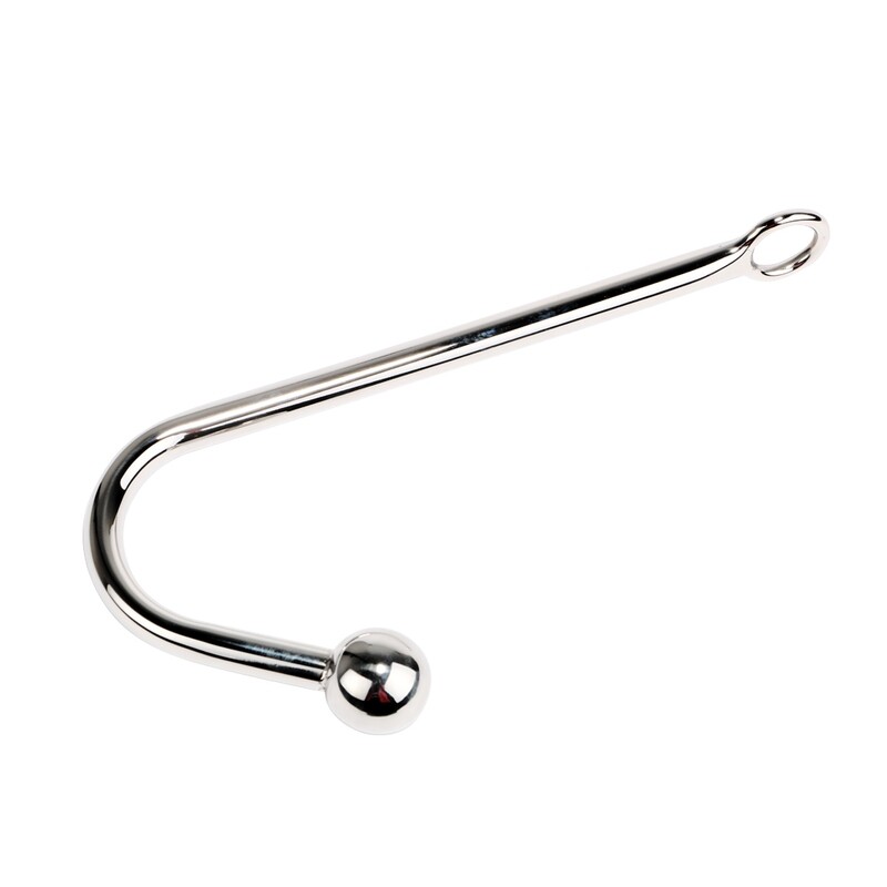masajeador de próstata con bola para hombres y mujeres, Juguetes sexuales de acero inoxidable con gancho Anal de Metal, tapón Anal, dilatador Anal