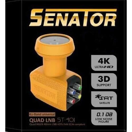 Senator ST-401 Ku-Band Universal 4 LNB Port - Yellow