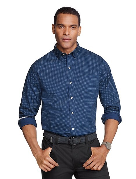 van heusen polka dot shirt