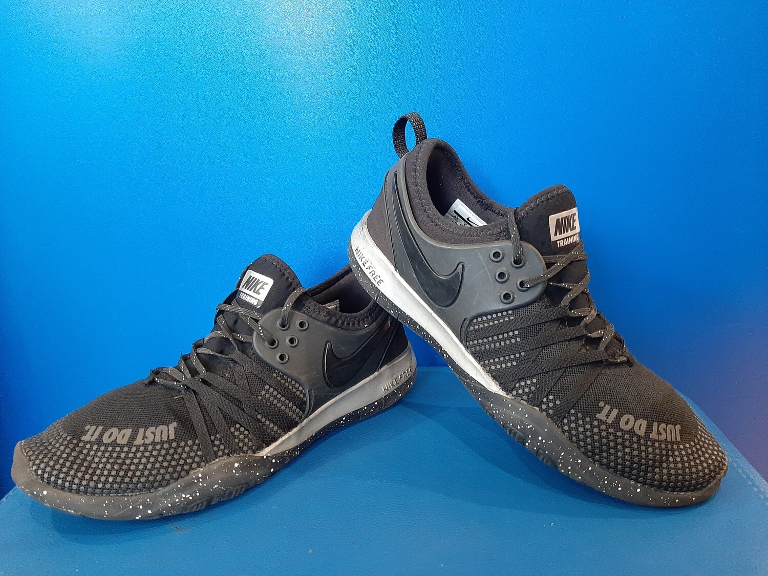 Nike Free TR7 Selfie Black/Black-Chrome Womens Running Shoes US8.5 (Used  Grade B) (EC2660)