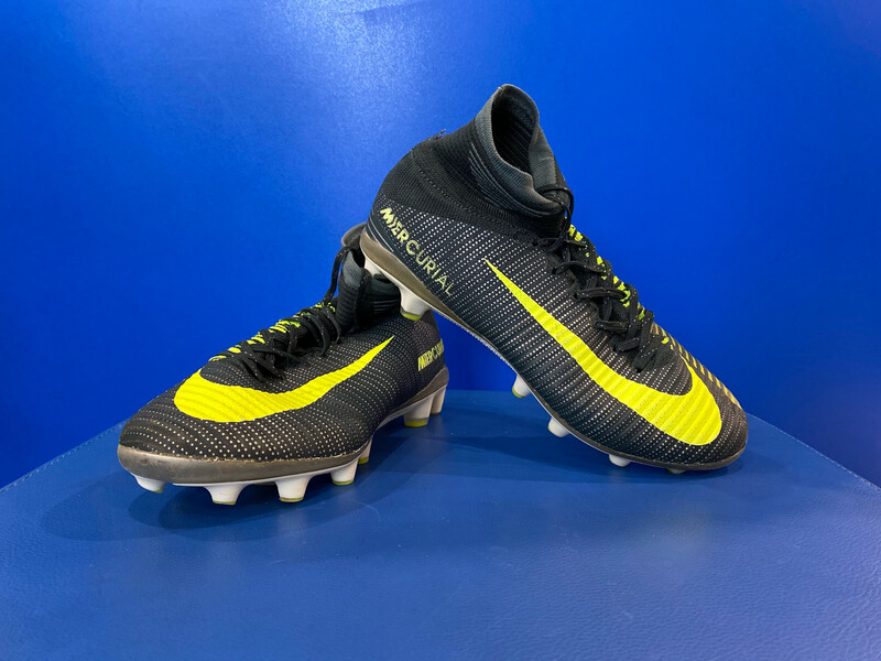 Nike JR Mercurial Superfly V Cr7 AGPRO Seaweed/Volt-Hasta-White Football Boots US5 (Near-new) (EC701) (852510-376)