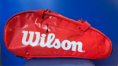 Wilson Tennis Super Tour 3 Comp Racquet Bag Red (Near New) (EC1672)