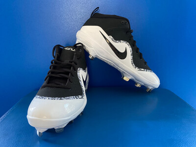 Nike Force Air Trout 4 Pro Baseball Cleat Black White US8 (New) (EC532)