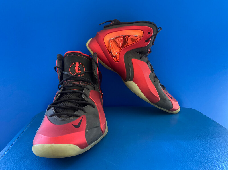 NIKE Lil Penny Posite &#39;University Red&#39; Basketball Shoes US10 (Near-New) (EC502)