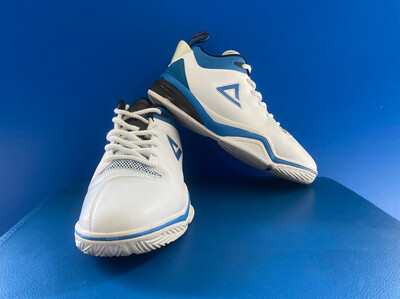 PEAK Jason Kidd IV Basketball Shoes US7 (White/Indigo Blue) (Near-New) (EC508)