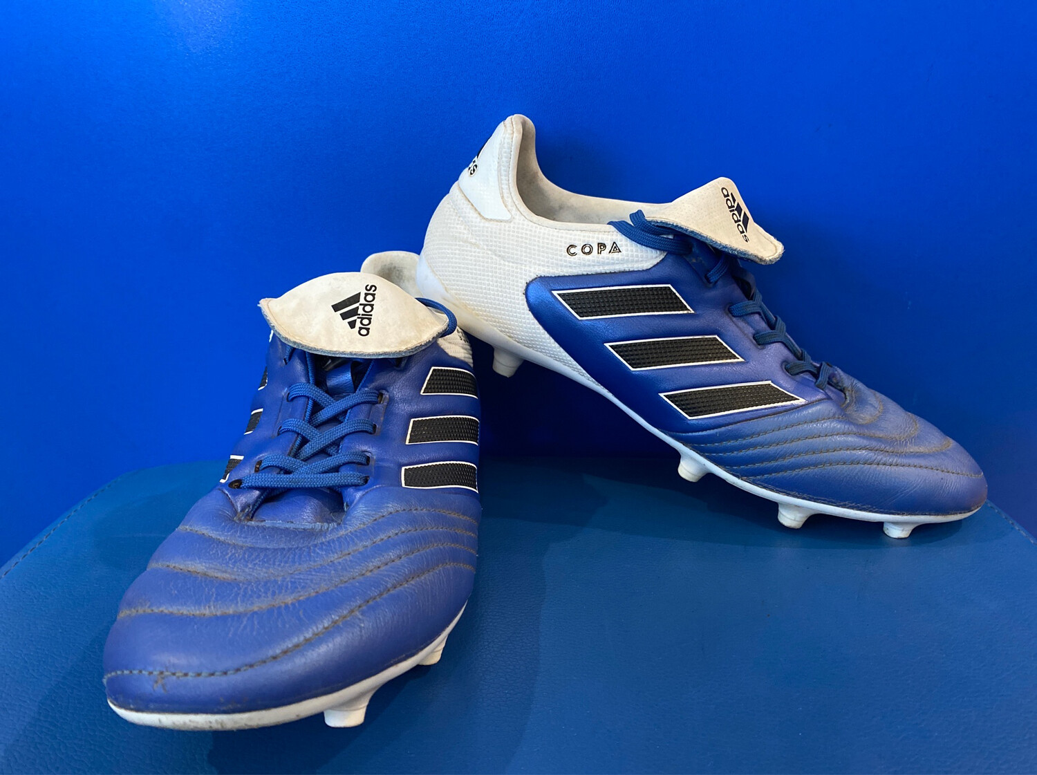 Adidas Copa 17.3 Fg M BA9717 Men’s Leather football boots blue US9.5 (EC3075) (Near New)