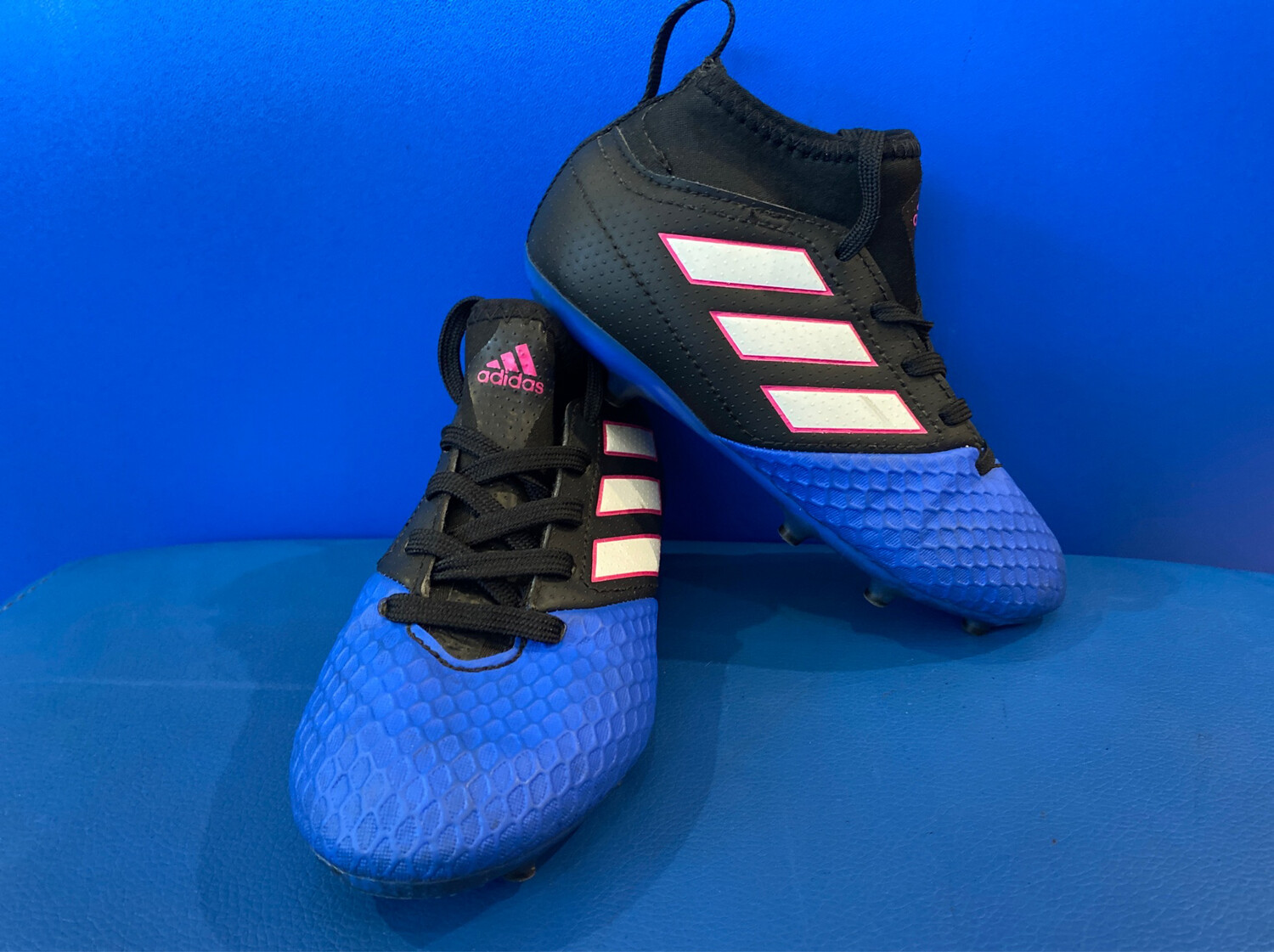 Adidas Ace 17.3 Fg Jr Kids BA9234 football boots black multicolored US12K  (EC3076) (Near New)