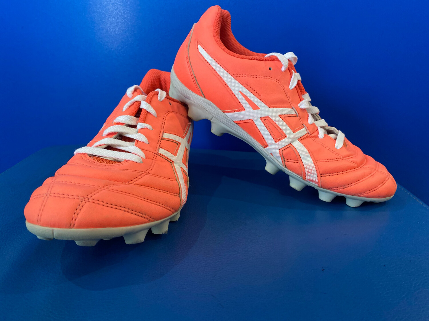 Asics Lethal US6 Flash It  Flash Coral Wht Coralic Football Boots (Near-New) (EC3181)