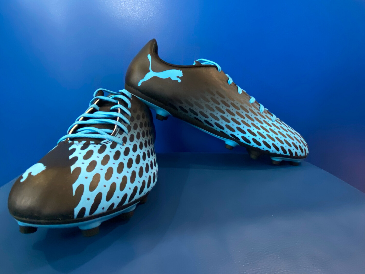Puma Spirit III FG - Luminous Blue-Puma Black US14 (New In Box) (EC3296)