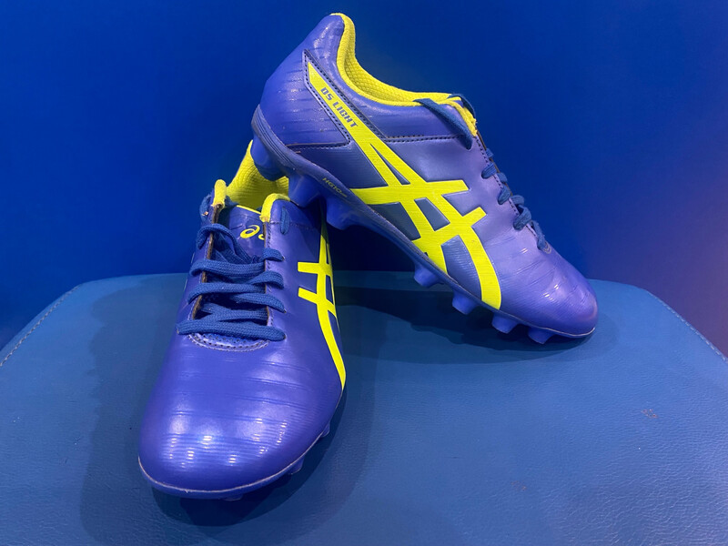 Asics Ds Light 3 (Gs) Kids Illusion Blue Hazard Green Football Boots US5 (Near New) (EC3364)