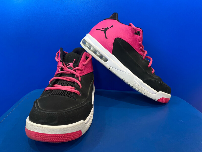 Nike Girls Air Jordan Flight Origin 3 Shoes GS Black Pink 820250-017 US 7Y