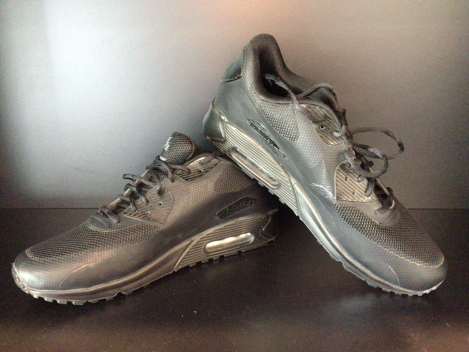 Nike Mens Sneakers Air Max 90 Hyperfuse Black (Pre-Owned) (US 11) (EC5015)