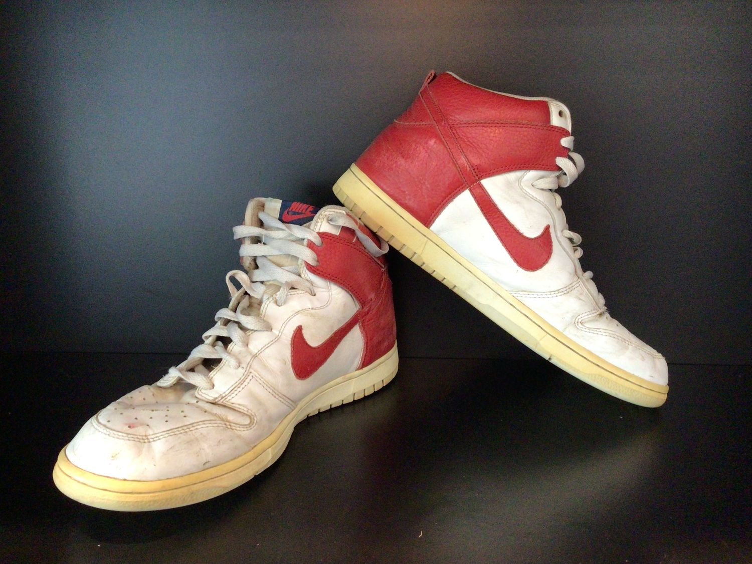 Nike Mens Basketball Boots Dunk High White-Varsity Red (Pre-Owned) (US 11.5) (EC5010)