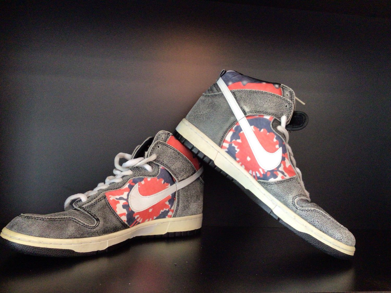 Nike Mens High-Top Shoes HUF x Dunk High Pro SB &#39;Tie-Dye&#39; (Pre-Owned) (US11) (EC5012)