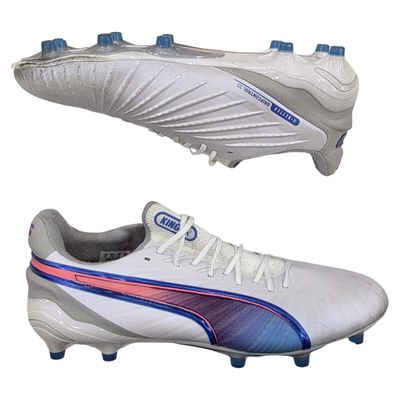 Puma King Ultimate FG/AG Formula Pack  Football Boots (107809-02) White Bluemazing Flat Light Grey Sunset Glow (Pre-owned)