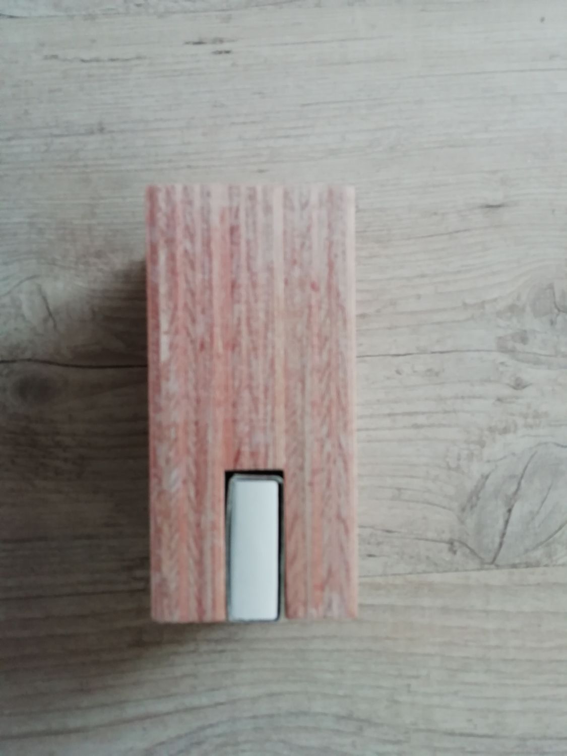 Porte bougie avec boîte allumette hêtre