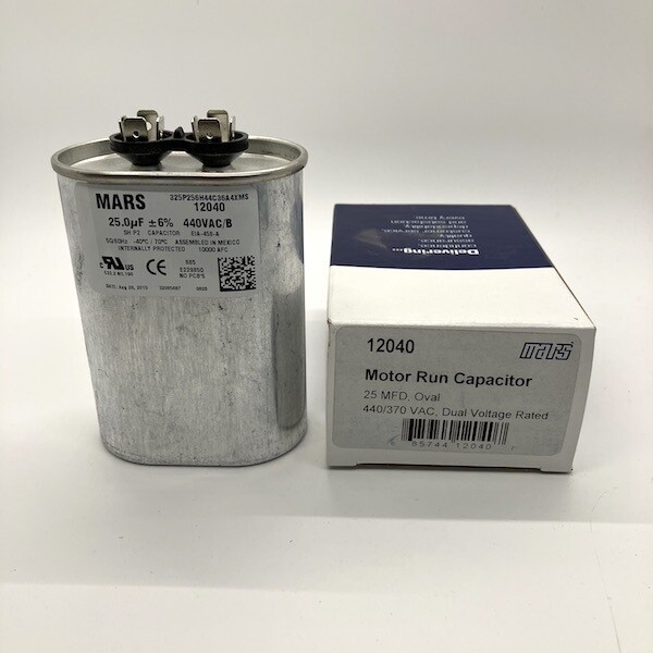 12040 Mars Motor Run Capacitor 25MFD 440VAC